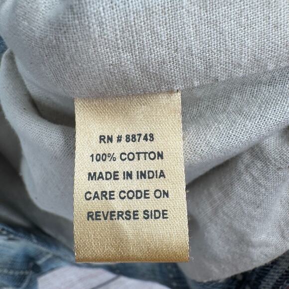 The Territory Ahead Flannel Aztec Print Shacket Jacket Women's Small Blue/Gray - Picture 9 of 13